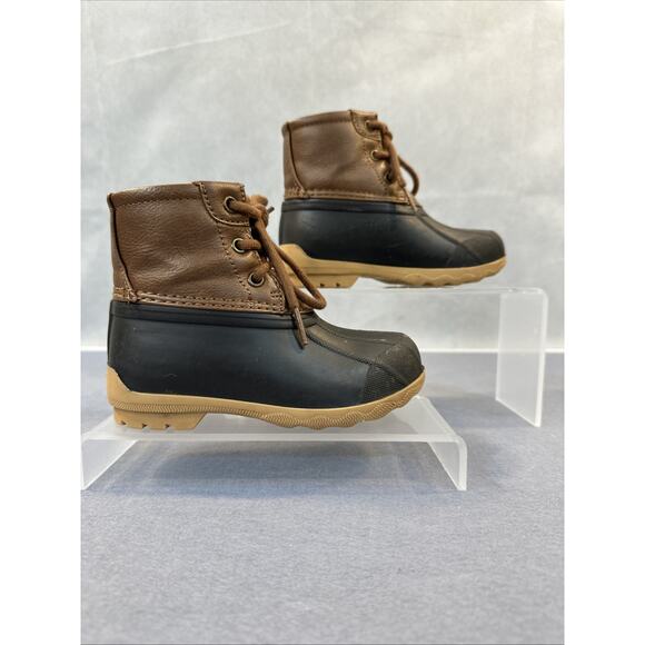 Sperry Rain Boots Youth Boys 8M Port Brown Size 7 - Picture 1 of 6